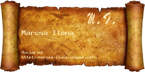 Marcsa Ilona névjegykártya
